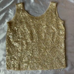 Vintage Imperial Imports Beaded Wool Top
